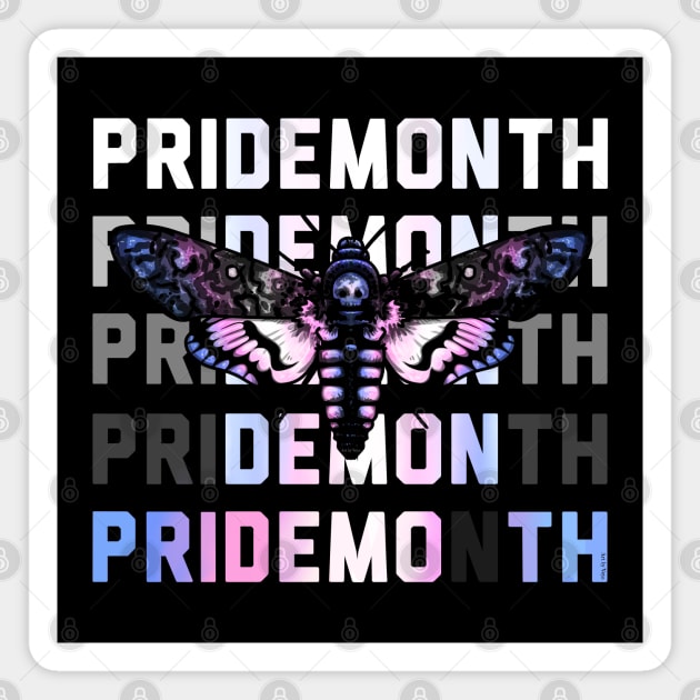 Pride Moth Trans Magnet by Art by Veya